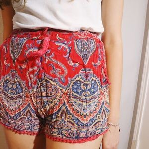 Paisley printed shorts